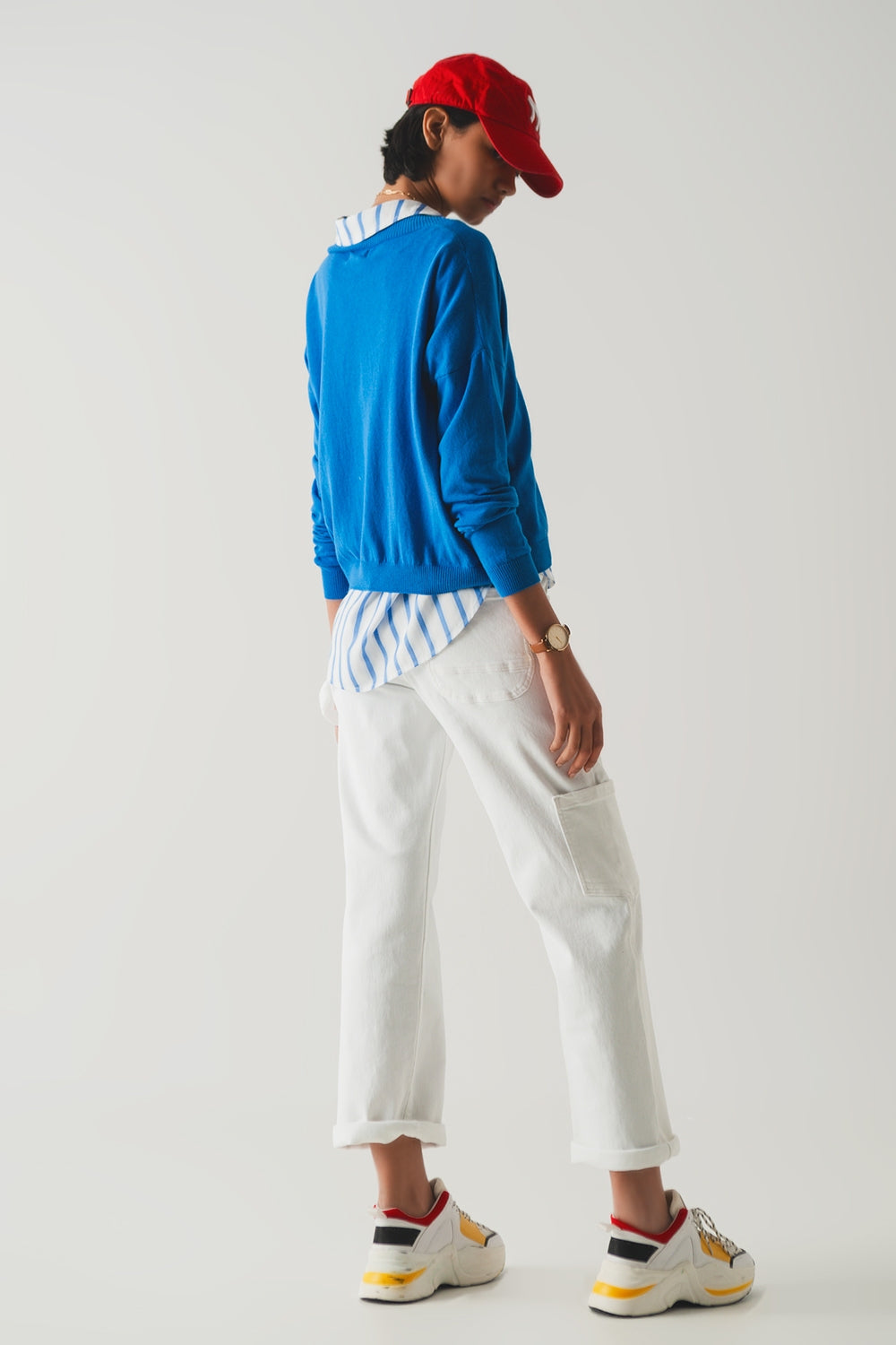 Pantalones cargo en blanco