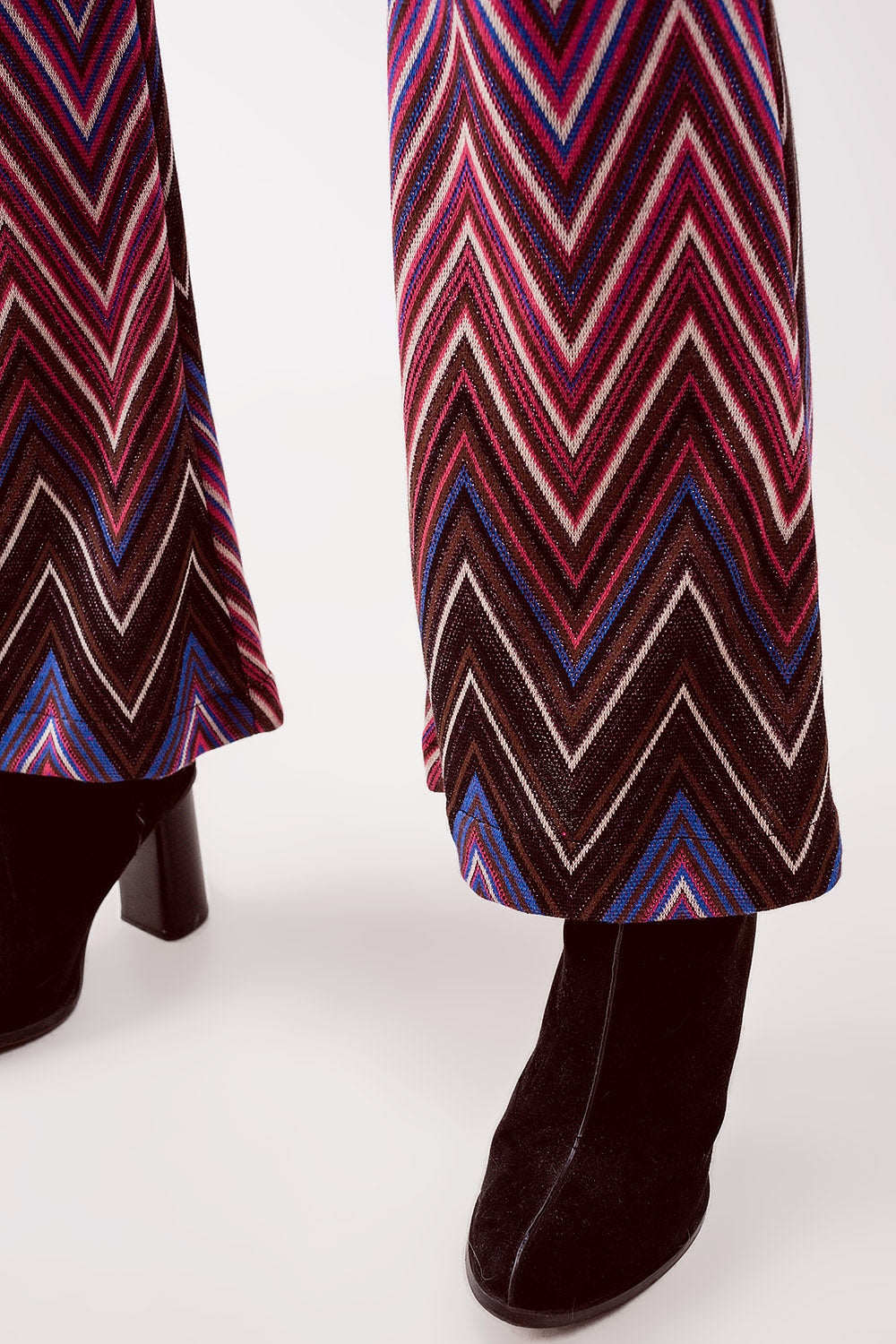 Pantalones con estampado geométrico fucsia