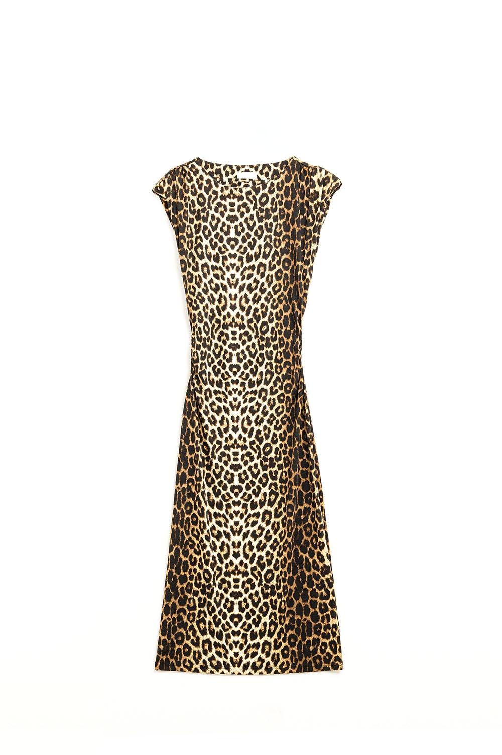 Vestido sin mangas con estampado de leopardo - Galatea